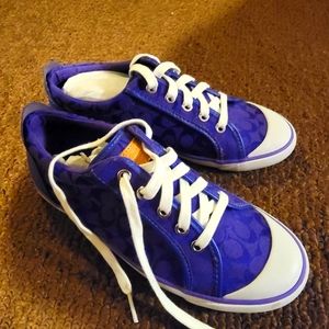 Purple coach sneakers